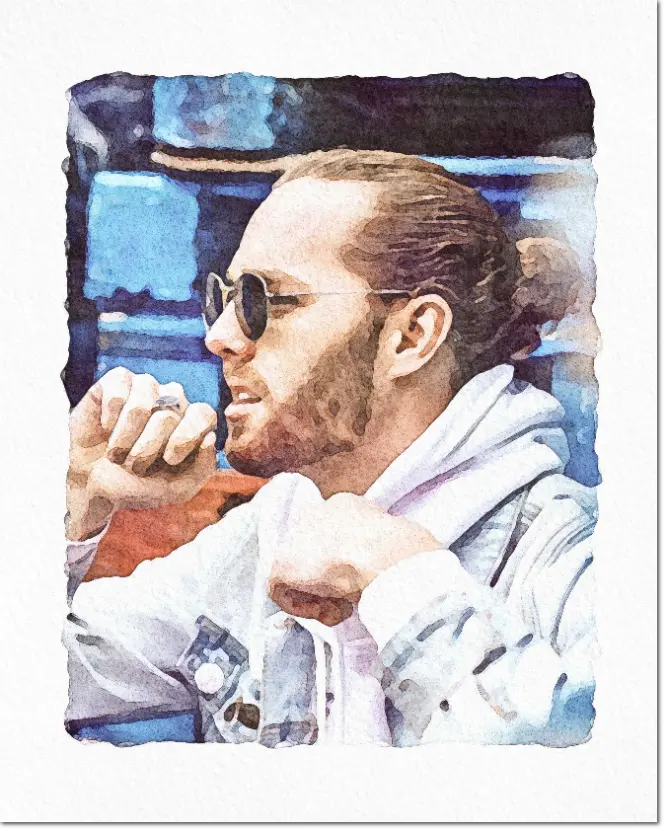 ritratto uomo ad acquerello