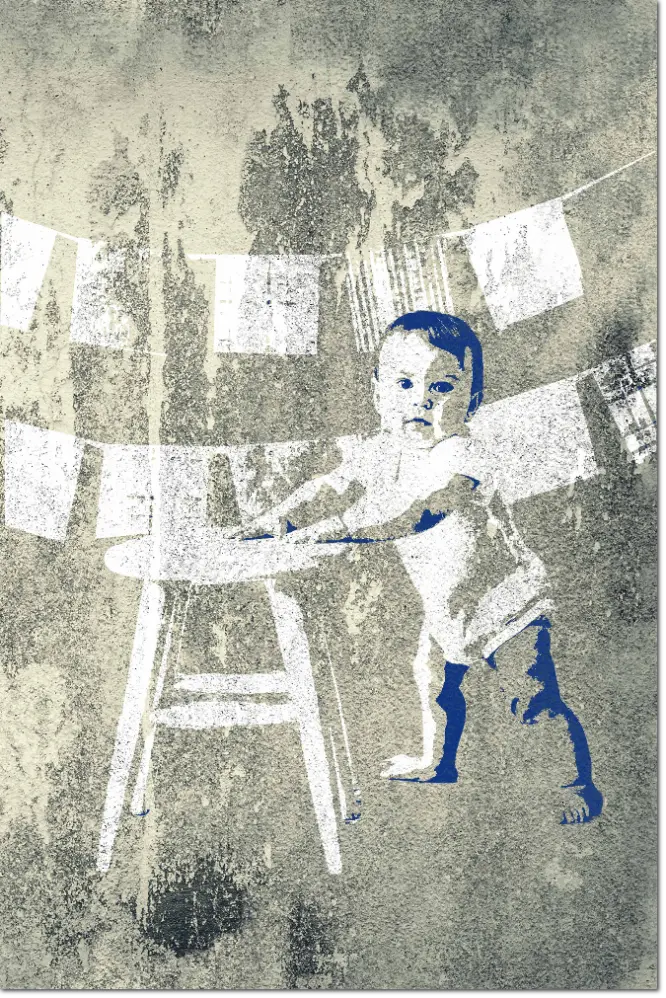 ritratto stencil murale